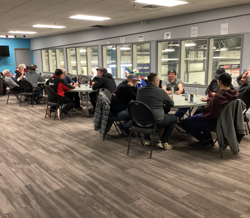 A seating area with tables and chairs</p><p>